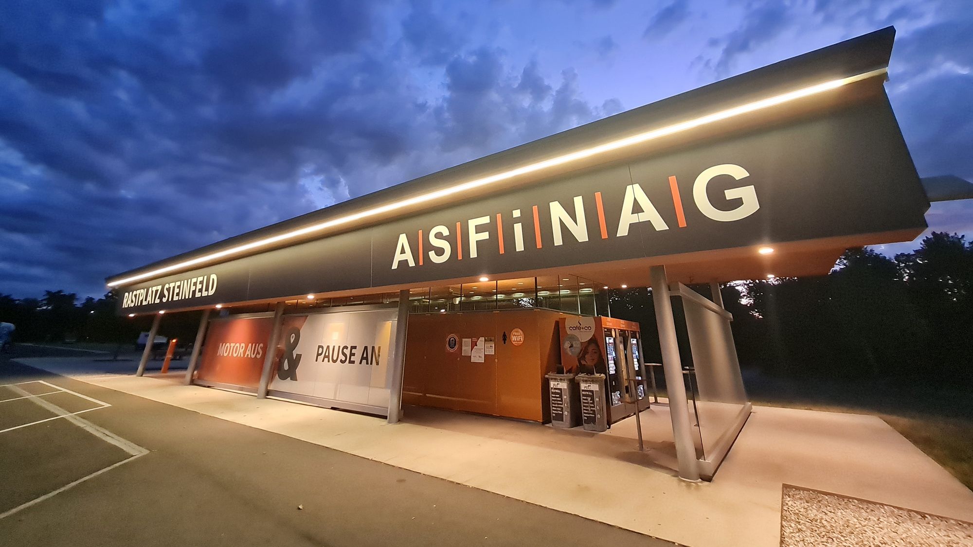 Придорожная зона отдыха ASFINAG в Австрии