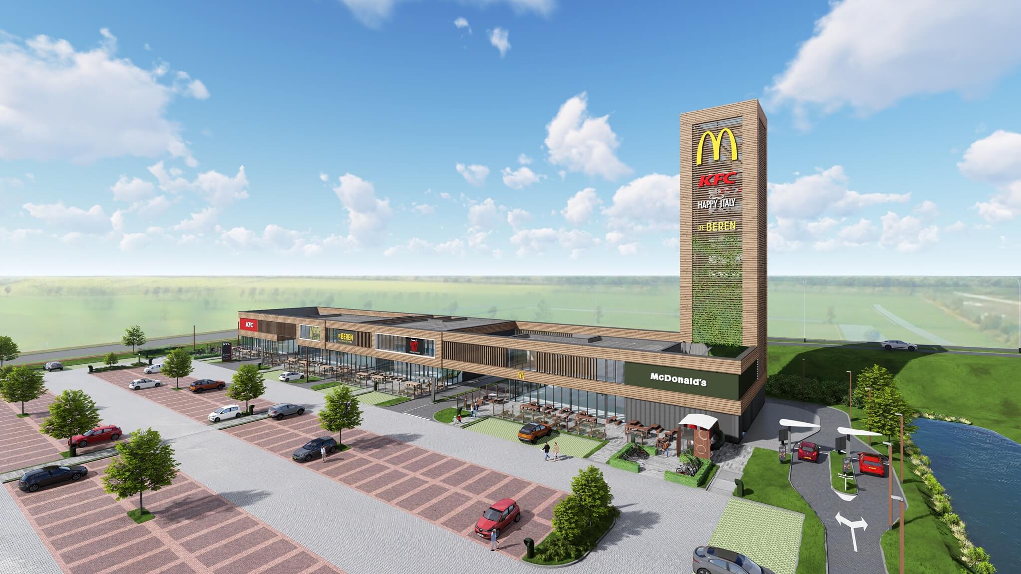 В новом ресторанном дворике разместятся заведения сетей общественного питания McDonald's, KFC, De Beren и Happy Italy