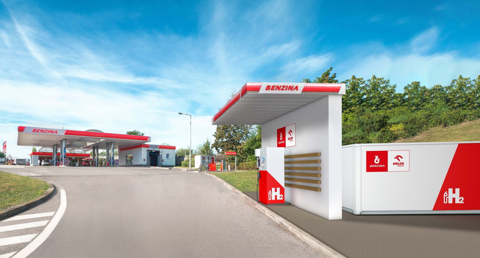 Строительство первых общественных водородных станций в Чехии начнется в 2020 году на существующих АЗС Benzina