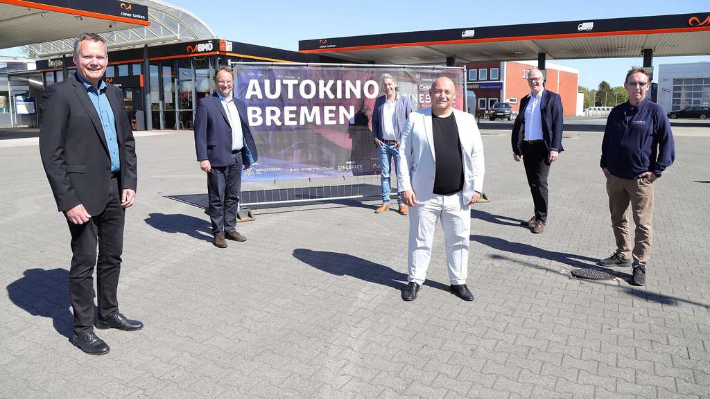 AUTOKINO (Автокино) на автозаправочном комплексе BMÖ в Бремене (Германия)