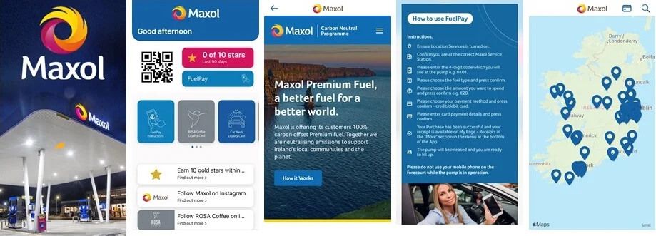 Мобильное приложение и программа лояльности сеть АЗС Maxol (Ирландия)