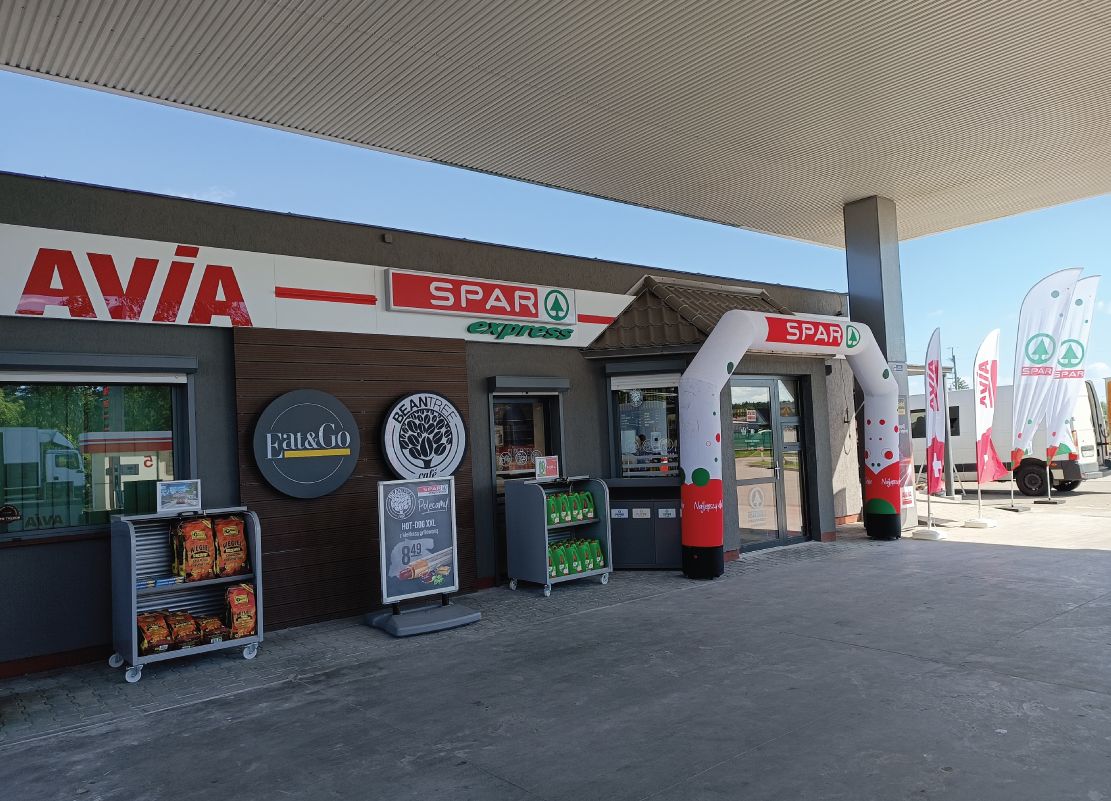 Магазин SPAR Express на АЗС AVIA в Одолион (Польша)