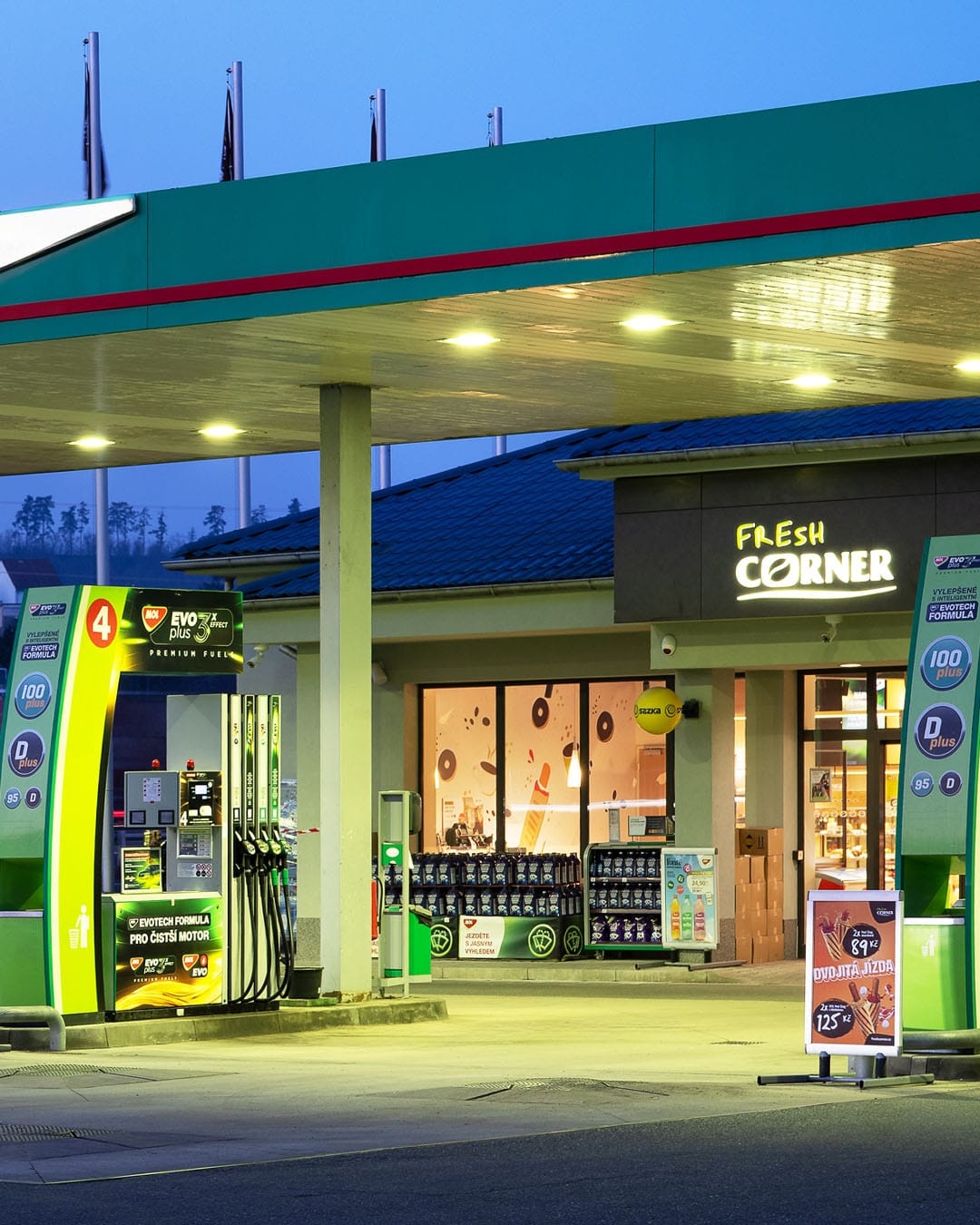 Обновлённая АЗС MOL с концепцией Fresh Corner 2.0 в Чехии