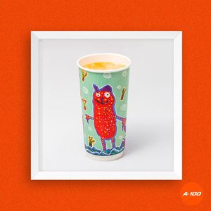 Новый дизайн стаканов для кофе «заКАЛЯКаем с А-100»