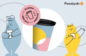Pressbyrån первым осуществил пилотный проект по многоразовым стаканчикам совместно со Stora Enso и &Repeat