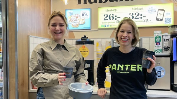Pressbyrån и 7-Eleven инвестируют в многоразовые кофейные чашки Panter и Tingstad